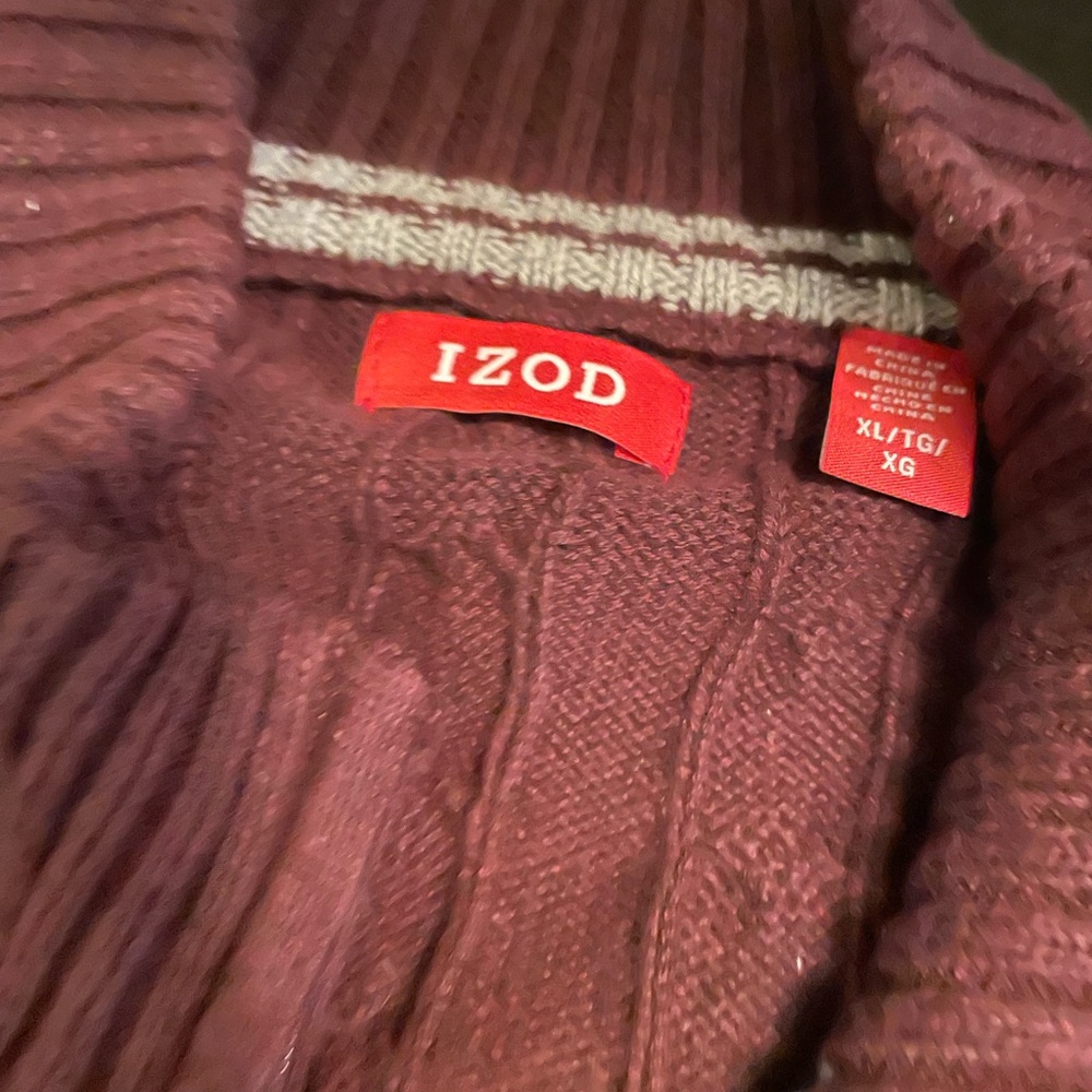 Izod zip neck sweater